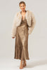 Load image into Gallery viewer, Open Front Apricot Shearling Faux Fur Cropped Coat