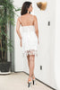 Load image into Gallery viewer, Bodycon Spaghetti Straps Lace Little White Graduation Dress