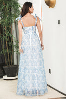 Load image into Gallery viewer, Blue Floral Boho Maxi Summer Dress