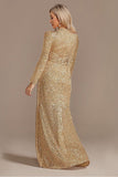 Sparkly Navy A-Line V-Neck Choir Dress with Sequins