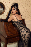 Mermaid Dark Red Sequins Spaghetti Straps Long Choir Dress