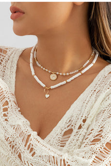 Boho White Beaded Necklace