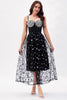 Load image into Gallery viewer, Black A-Line Spaghetti Straps Party Dress