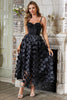 Load image into Gallery viewer, Black A-Line Spaghetti Straps Corset Party Dress