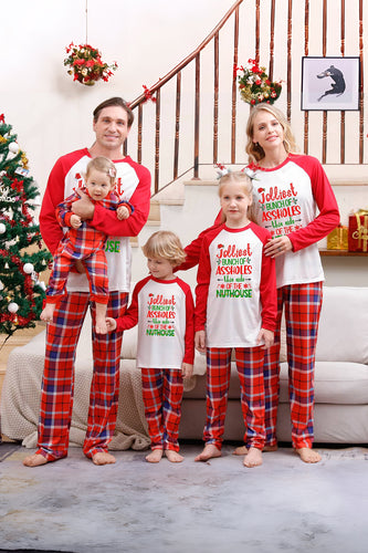 Merry Christmas Red Plaid Family Pajama Sets
