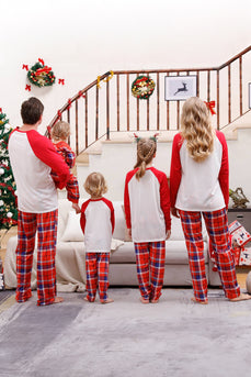 Merry Christmas Red Plaid Family Pajama Sets