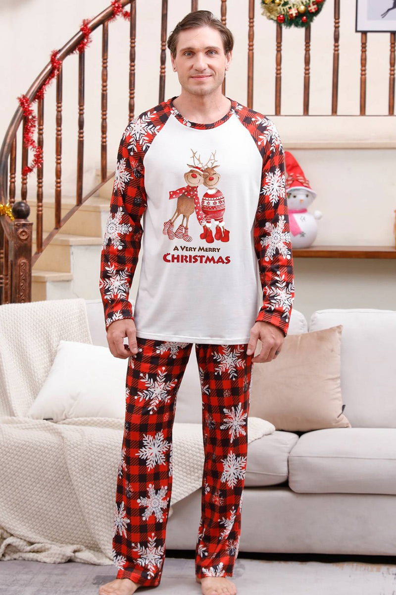 Load image into Gallery viewer, Plaid Matching Family Christmas Pajamas with Snowflake