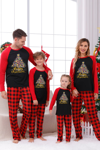 Christmas Family Red Plaid Pajama Sets