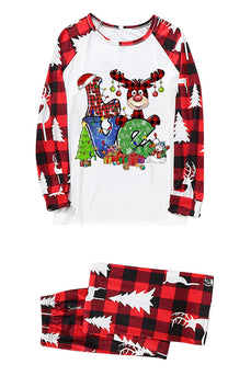 Print Red Plaid Christmas Family Matching Pajama Sets