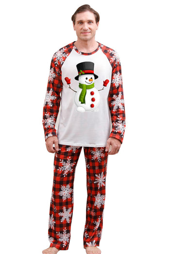 Christmas Red Print Family Pajamas Sets