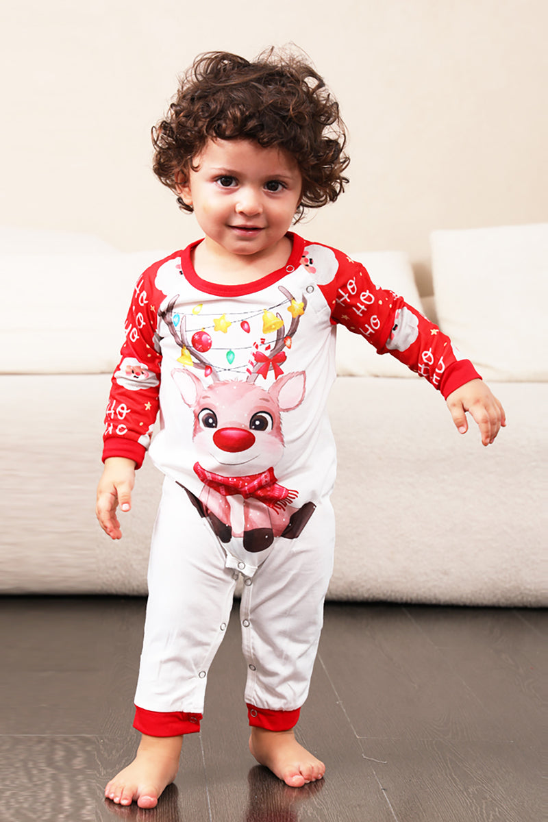 Load image into Gallery viewer, Red Deer Print Family Christmas Pajamas