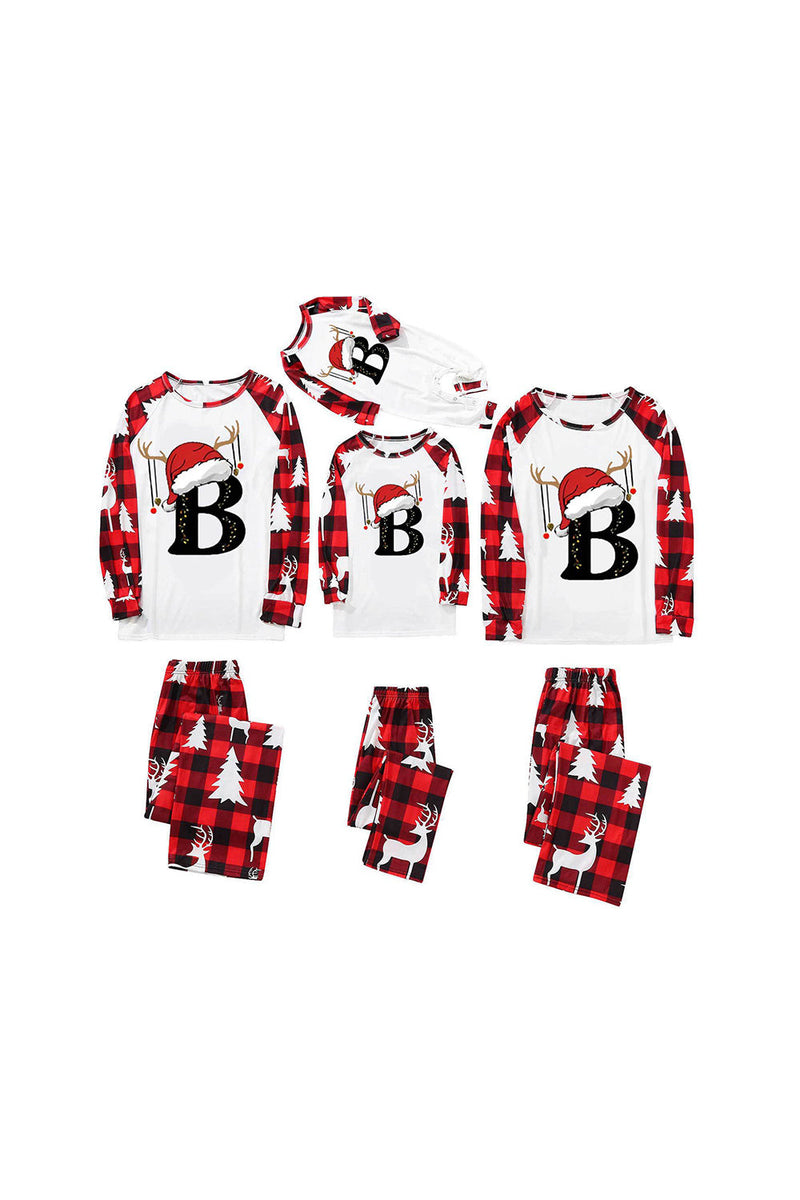 Load image into Gallery viewer, Red and White Christmas Printed Family Matching Pajamas Set