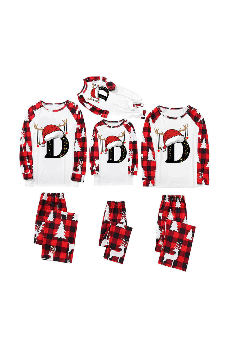 Load image into Gallery viewer, Red and White Christmas Printed Family Matching Pajamas Set