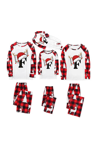 Christmas Printed Red and White Family Matching Pajamas Set