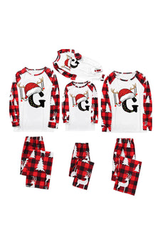 Christmas Printed Red and White Family Matching Pajamas Set