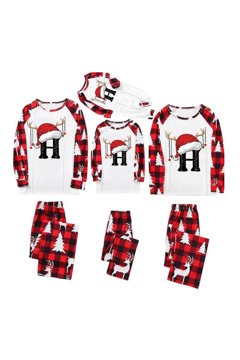 Load image into Gallery viewer, Christmas Printed Red and White Family Matching Pajamas Set