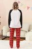 Load image into Gallery viewer, Black and Red Santa Printed Fmaily Pajamas Set