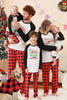 Load image into Gallery viewer, Black and Red Santa Printed Fmaily Pajamas Set