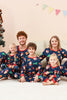 Load image into Gallery viewer, Navy Christmas Pattern Printed Family Pajamas Set