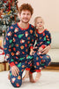 Load image into Gallery viewer, Navy Christmas Pattern Printed Family Pajamas Set