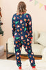 Load image into Gallery viewer, Navy Christmas Pattern Printed Family Pajamas Set