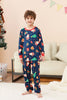 Load image into Gallery viewer, Navy Christmas Pattern Printed Family Pajamas Set