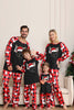 Load image into Gallery viewer, Long Sleeve Family Black Red Christmas Pajamas with Deer Pattern