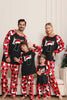 Load image into Gallery viewer, Long Sleeve Family Black Red Christmas Pajamas with Deer Pattern