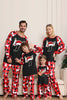 Load image into Gallery viewer, Long Sleeve Family Black Red Christmas Pajamas with Deer Pattern