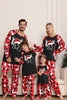 Load image into Gallery viewer, Black Red Deer Pattern Family Christmas Pajamas with Long Sleeve