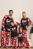 Load image into Gallery viewer, Black Red Deer Pattern Family Christmas Pajamas with Long Sleeve