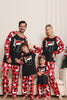 Load image into Gallery viewer, Black Red Long Sleeve Family Christmas Pajamas with Deer Pattern