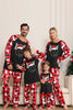 Load image into Gallery viewer, Black Red Long Sleeve Family Christmas Pajamas with Deer Pattern