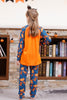 Load image into Gallery viewer, Orange Pumpkin Print Family Halloween Pajamas (Long Sleeves)