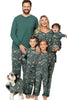 Load image into Gallery viewer, Animal Print Dark Green Matching Pajamas Set