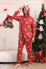 Load image into Gallery viewer, Red Christmas Tree Print Matching Christmas One-Piece Pajamas