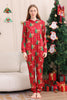 Load image into Gallery viewer, Red Christmas Tree Print Matching Christmas One-Piece Pajamas