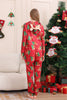 Load image into Gallery viewer, Red Christmas Tree Print Matching Christmas One-Piece Pajamas