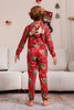 Load image into Gallery viewer, Red Christmas Tree Print Matching Christmas One-Piece Pajamas