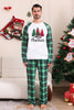 Load image into Gallery viewer, Green and White Merry Christmas Family Pajama Sets