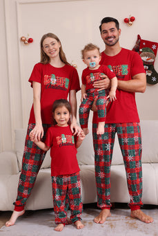 Red Merry Christmas Family Pajama Sets