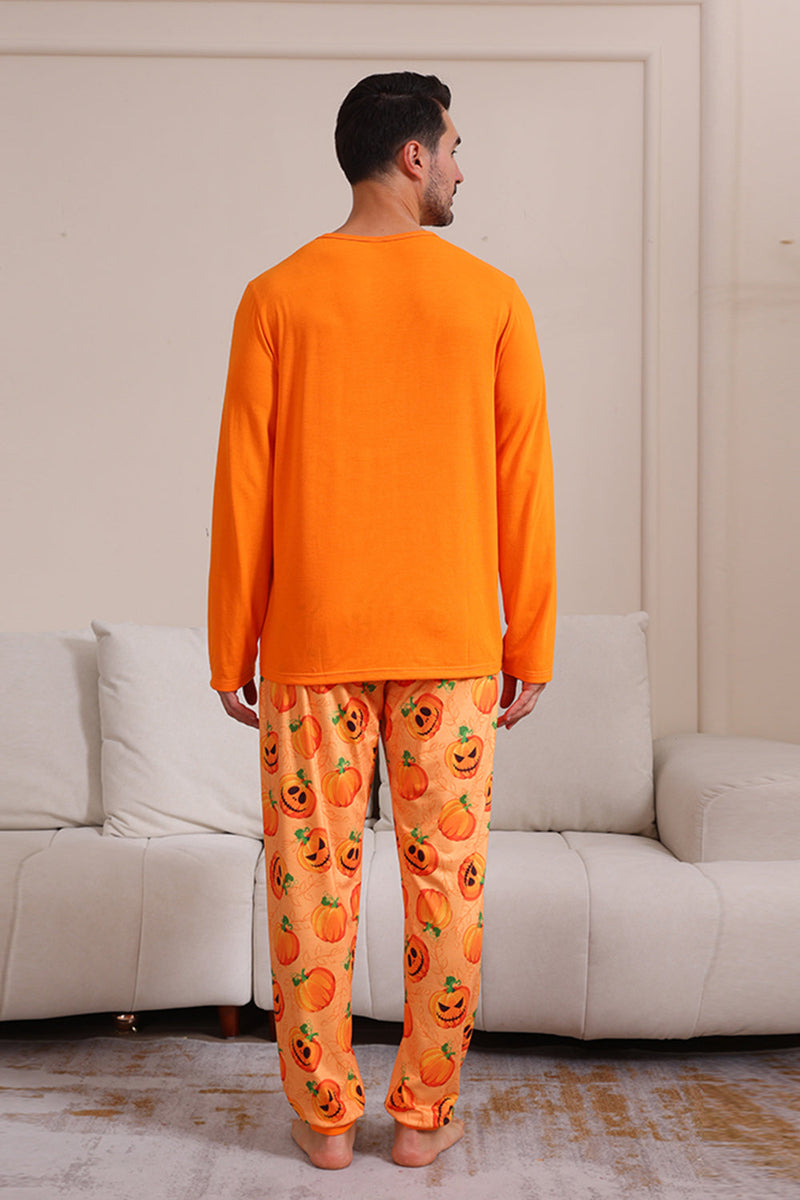 Load image into Gallery viewer, Halloween Orange Pumpkin Family Pajama Set