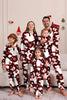 Load image into Gallery viewer, Burgundy Bear Family Pajama Set