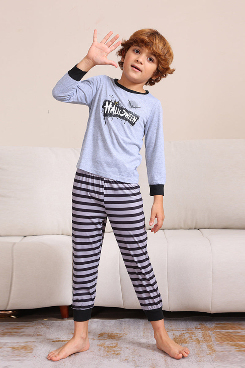 Load image into Gallery viewer, Grey Happy Halloween Family Pajama Set