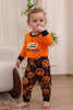 Load image into Gallery viewer, Orange Halloween Long Sleeve Family Matching Pajama Set