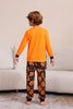 Load image into Gallery viewer, Orange Halloween Long Sleeve Family Matching Pajama Set