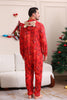 Load image into Gallery viewer, Red Patterned Hooded Family Pajama Set