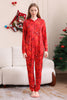 Load image into Gallery viewer, Red Patterned Hooded Family Pajama Set