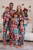 Load image into Gallery viewer, Red and Green Colorblock Christmas Hooded Family Pajama Set