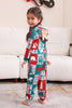 Load image into Gallery viewer, Red and Green Colorblock Christmas Hooded Family Pajama Set